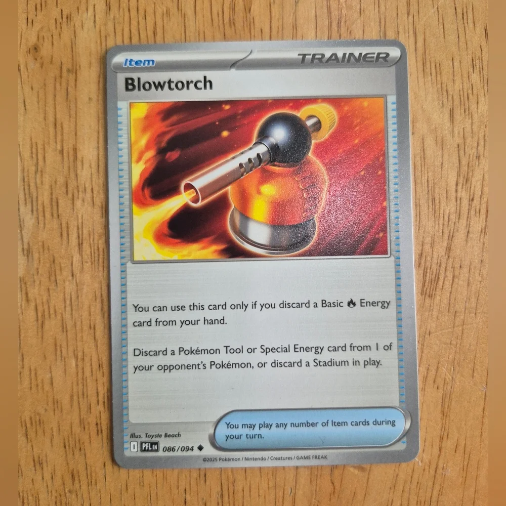 🔥 QTY 7 Pokemom Blowtorch Trainer Item Card